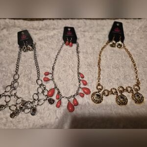 paparazzi Coral Teardrop Statement Necklace with Matching Earrings